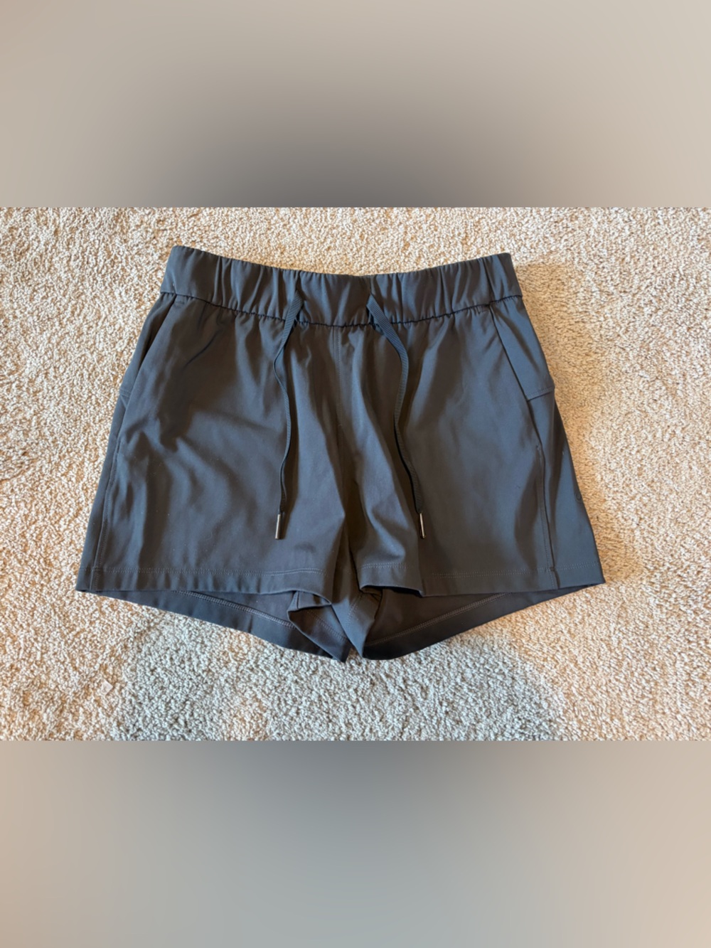 CRZ YOGA Black Performance Drawstring Shorts